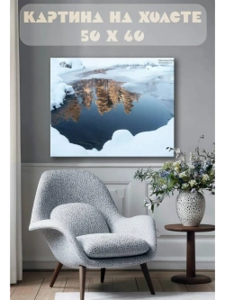 Картина на стену 40 X 50 Зимнее озеро