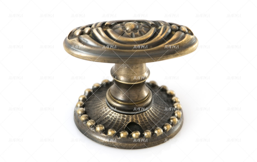 Ручка латунная каминная Жемчужина розетка