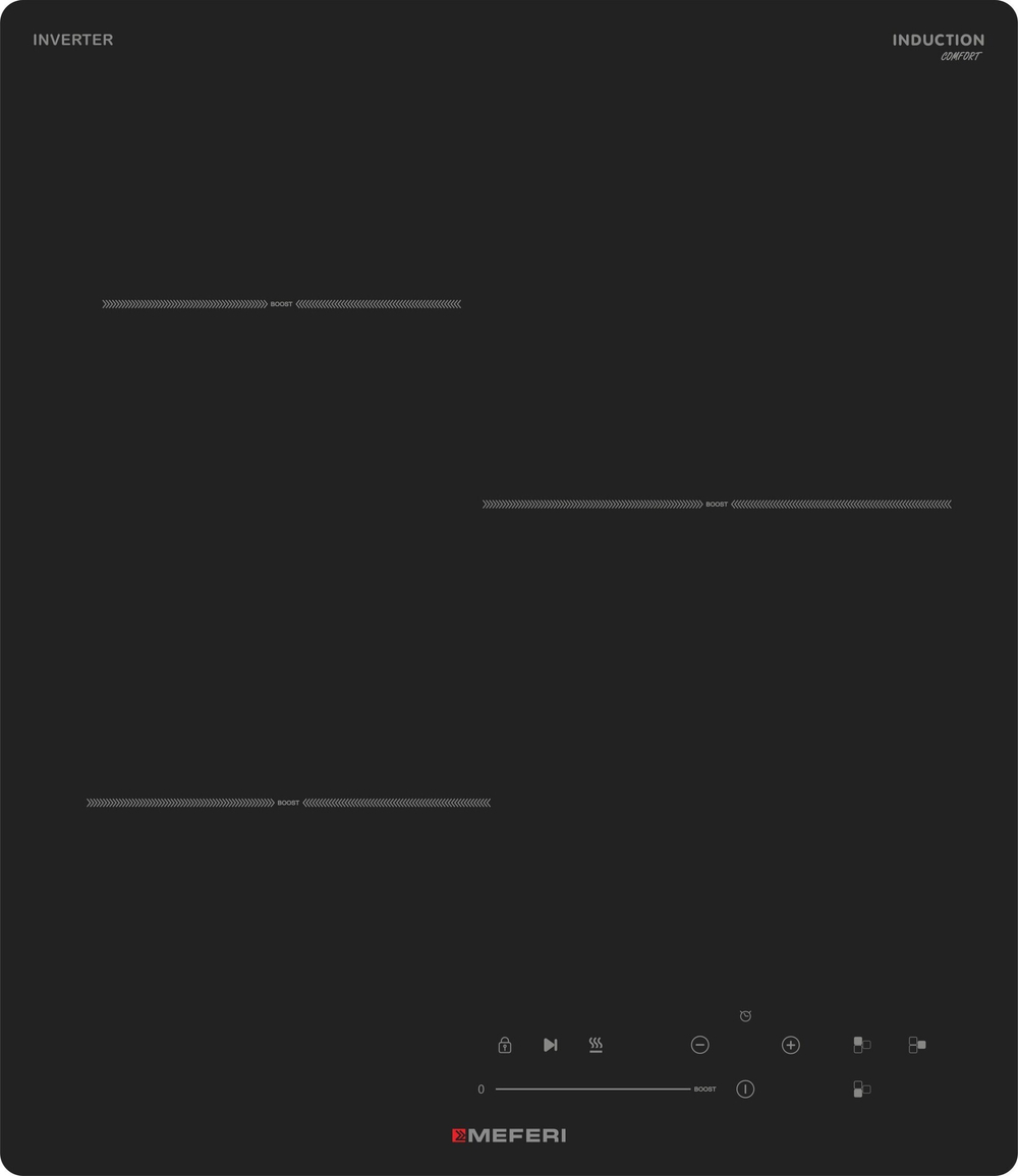 Индукционная варочная панель с инвертором Meferi MIH453BK COMFORT фото 3