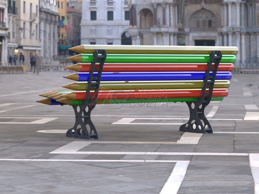 Скамейка Карандаши