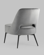 Кресло лаунж Бостон велюр тёмно-серый