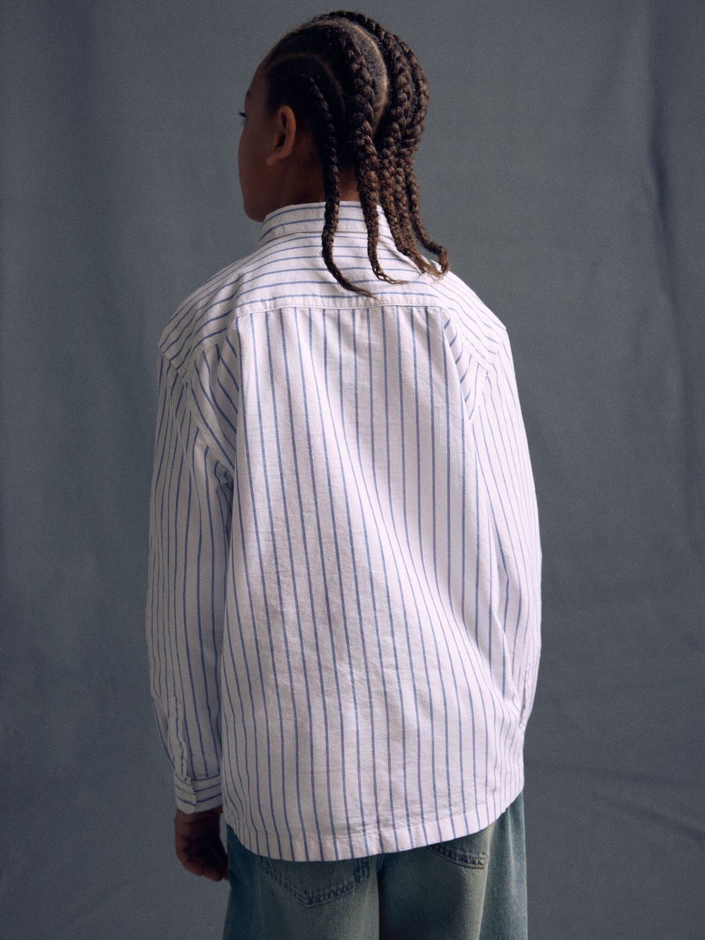 Рубашка для мальчика Next E31-739, Белый, Синий