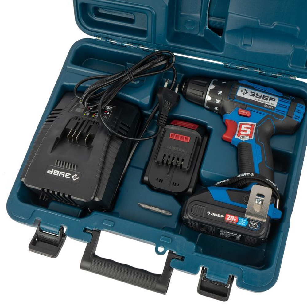 Шуруповерт Зубр DL-201-22 20В 2х2 Ач