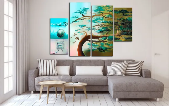 Модульная картина "Одинокое дерево"