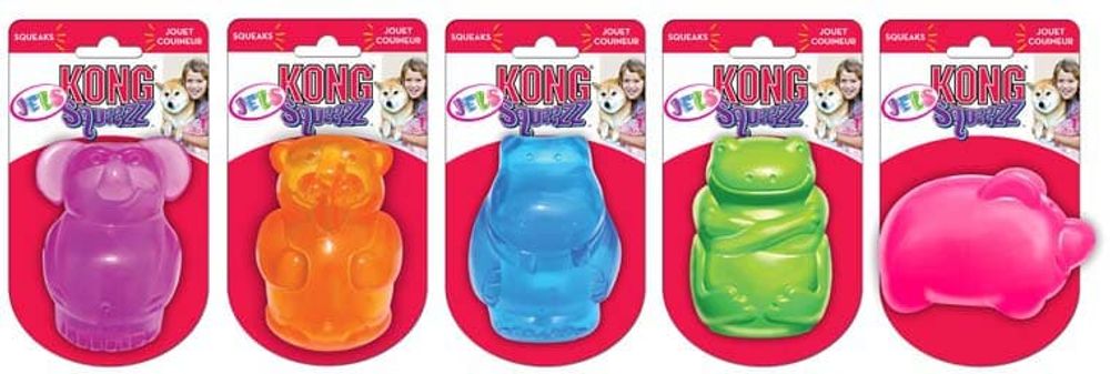 Kong игрушка для собак Сквиз Джелс, большая в ассортименте (медведь, бегемот, слон, свинка, лягушка) Kong игрушка для собак Сквиз Джелс, большая в ассортименте (медведь, бегемот, слон, свинка, лягушка)