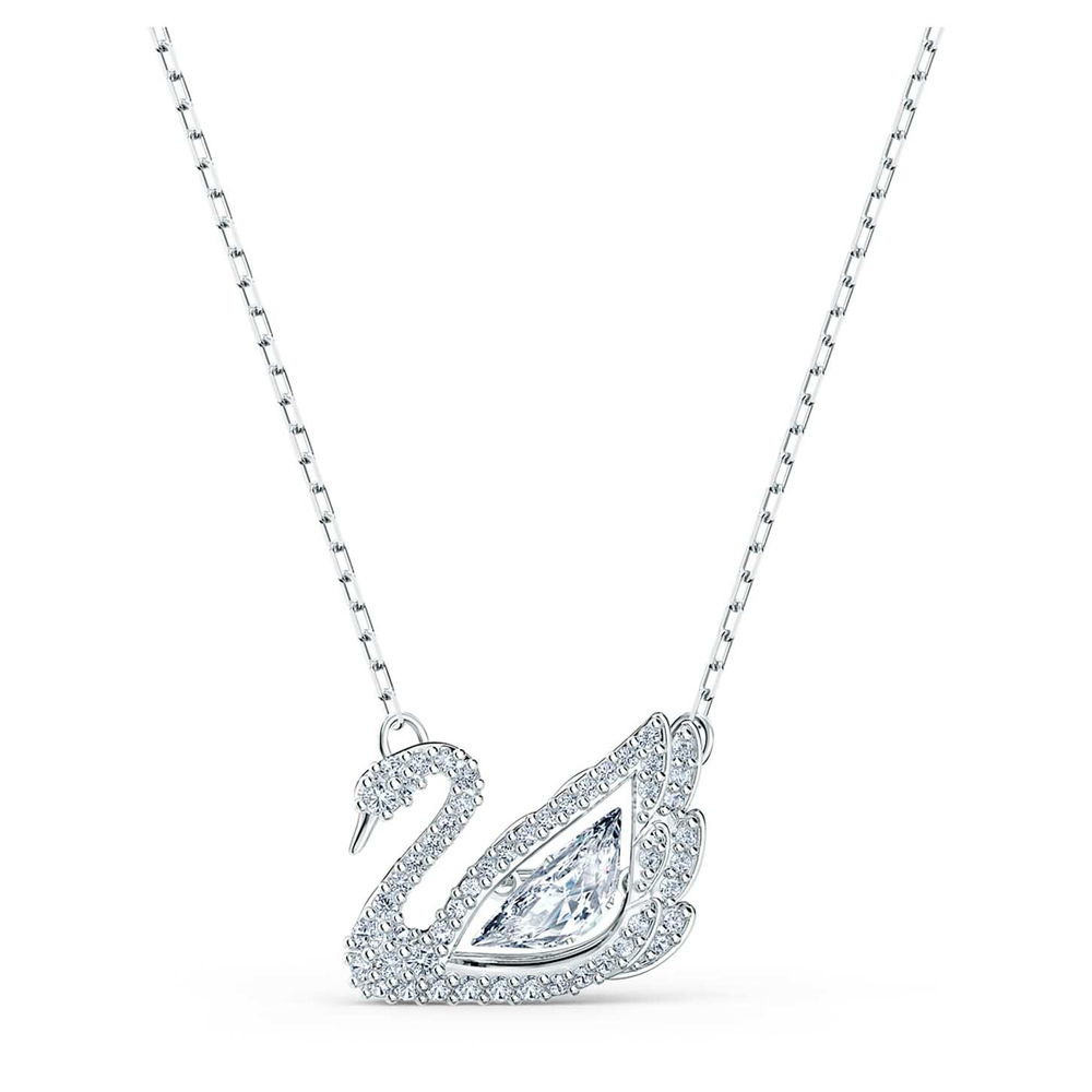 SWAN:NECKLACE CZWH/RHS