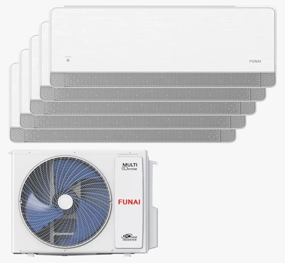 Мульти сплит-система Funai на 5 комнат (20+20+20+20+20 кв.м.) серия KAGAMI White