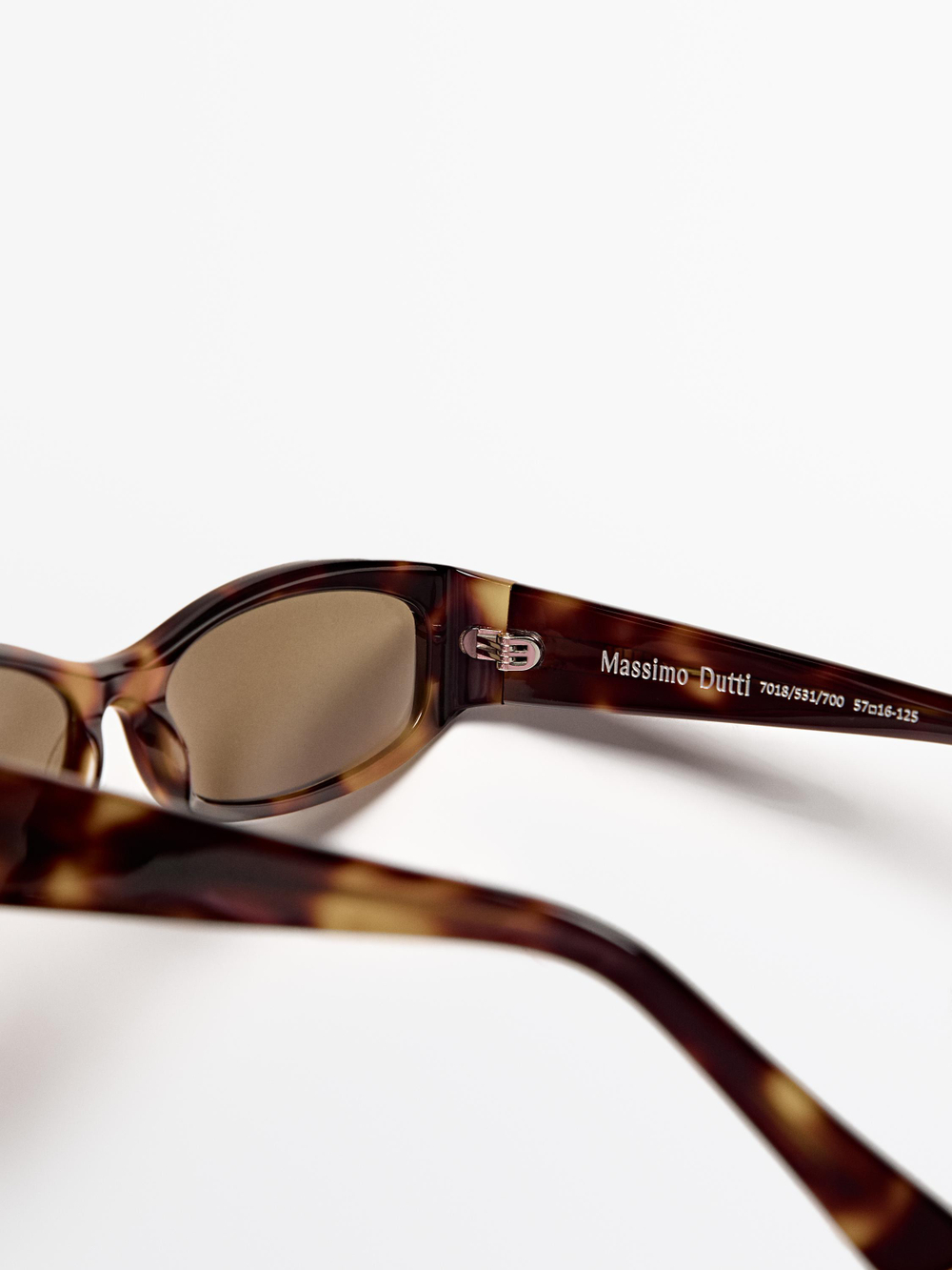 Massimo Dutti Маленькие овальные солнцезащитные очки, коричневый