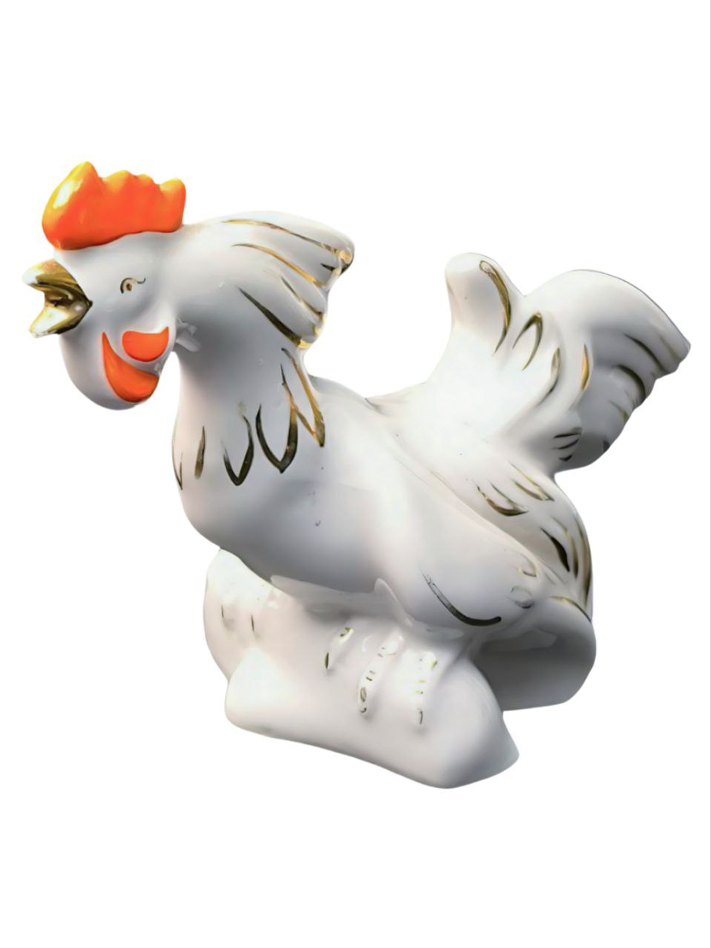 Фарфоровая статуэтка "Бойцовский петух" Рига