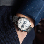 ZEPPELIN Piaget Collection Quartz Movement Men"s Watches Watch 40 White Dial Steel Strap