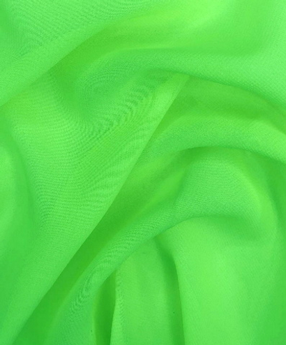 Шифон, зеленый неон, мультишифон С45