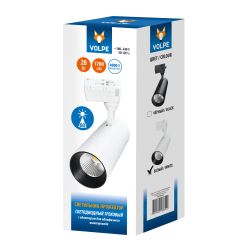 ULB-Q277 20W-4000К WHITE Светильник-прожектор светодиодный трековый. 1550 Лм. Белый свет 4000К. Корпус белый. ТМ Volpe