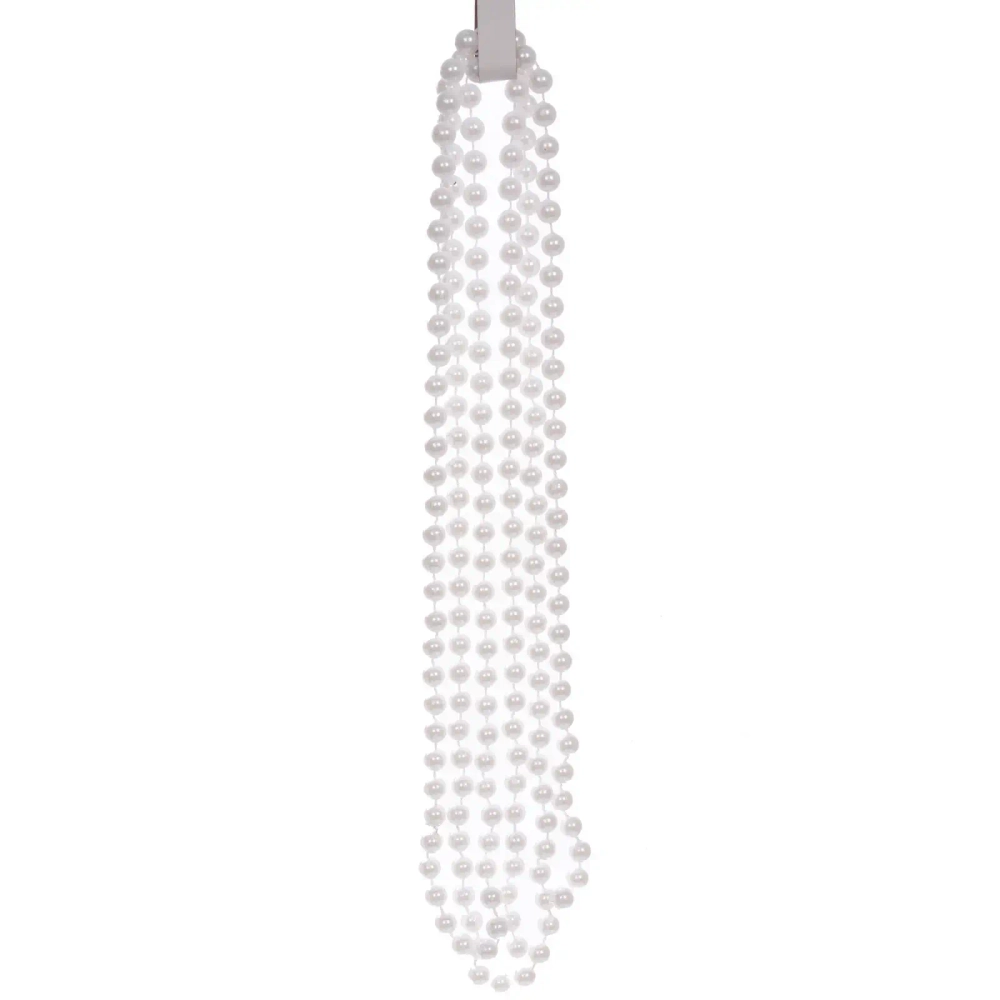 Бусы на ёлку 2,0 м «Шарик средний» d-8мм, Белый