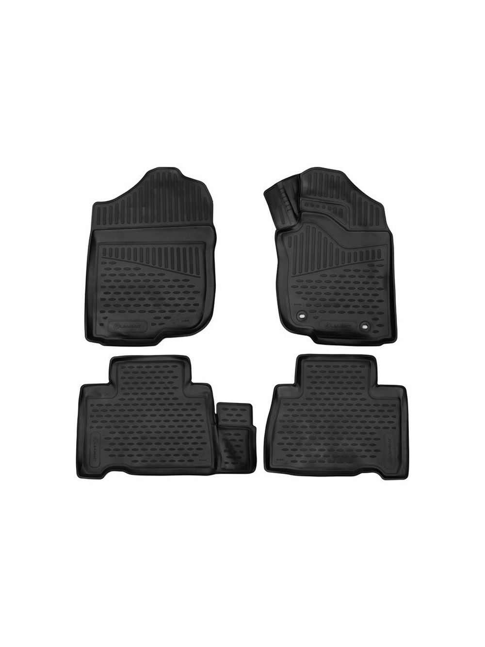 Коврики в салон для TOYOTA Harrier (III, IIIr), 2013-2020, правый руль внедорожник, 4шт. (полиуретан) ELEMENT3D01840210K