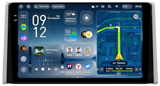 Магнитола для Toyota RAV4 5 2019-2022 (Китай) - Teyes CC4-PRO монитор 10.36" 2K QLED на Android 13, Snapdragon 778G, AI, CarPlay, DSP, 4G SIM-слот