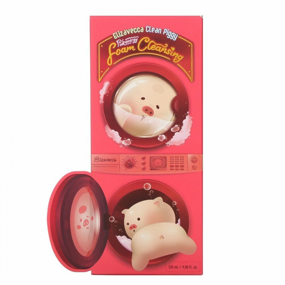 Ягодная пенка для умывания Elizavecca Clean Piggy Pinkenergy Foam Cleansing 120 мл.