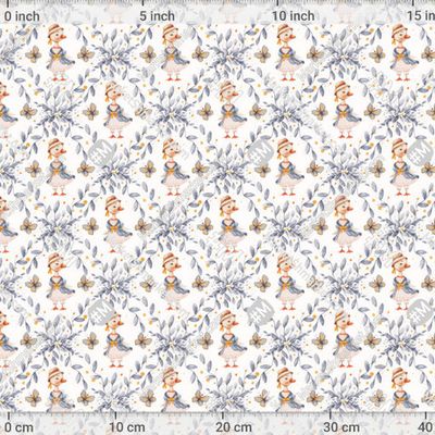 Уточка с бабочками на светлом фоне by LaraShArt 361 DPI