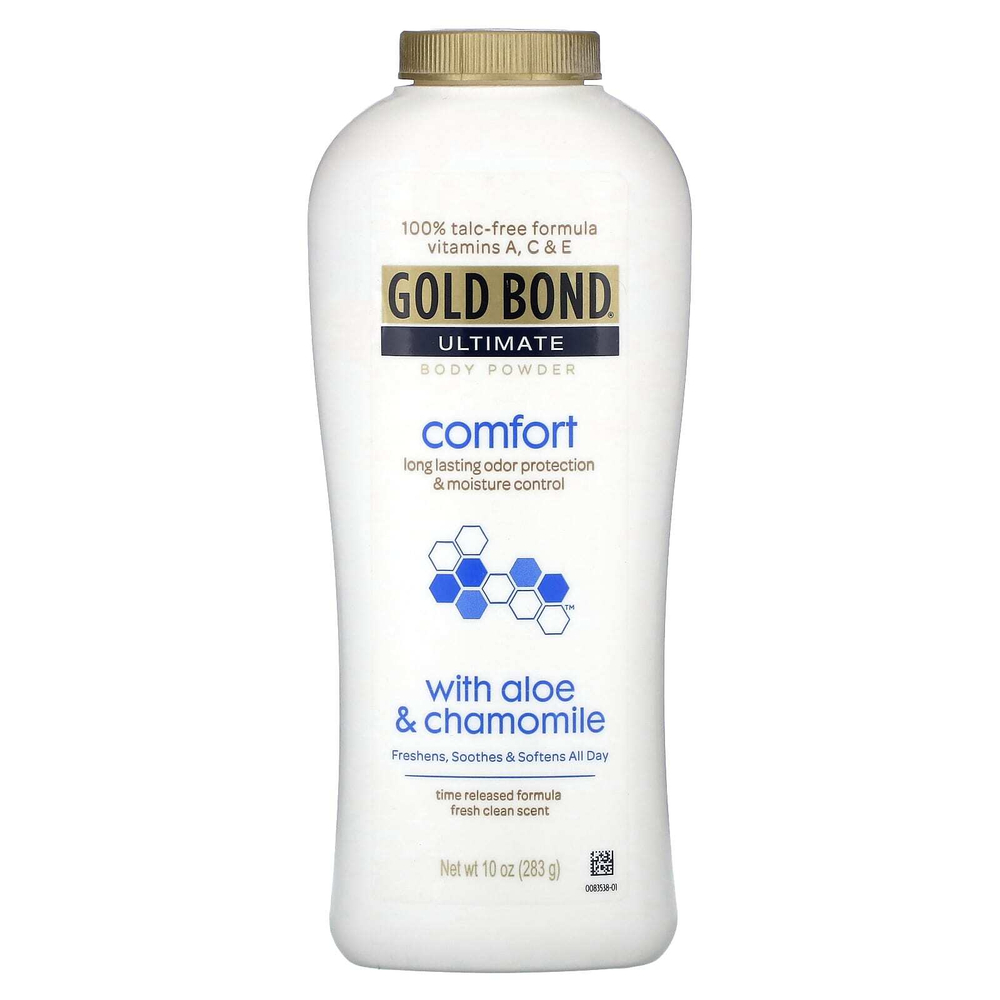 Gold Bond, Ultimate, пудра для тела, для комфорта, с алоэ и ромашкой, 283 г (10 унций)