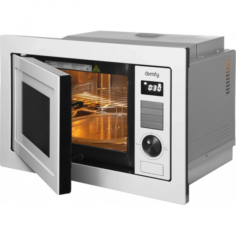 Встраиваемая микроволновая печь Domfy DM2540BW WG 25л. 900Вт, белая