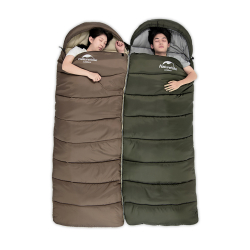 Спальный мешок Naturehike NH20MSD07 U Series U350S, коричневый, 6927595764312