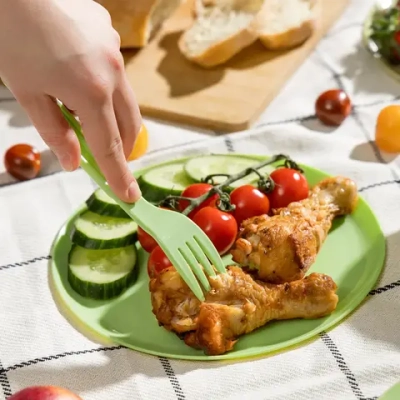 Набор для пикника, 9 предметов (салатовый)