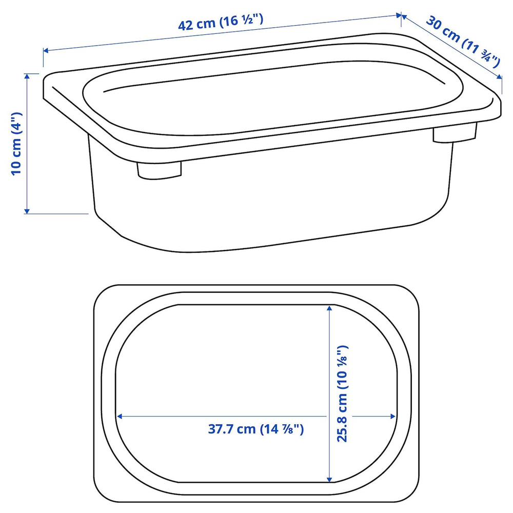 IKEA TROFAST  (ИКЕА ТРОФАСТ)  -  Контейнер, светло-зеленый, 42x30x10 см