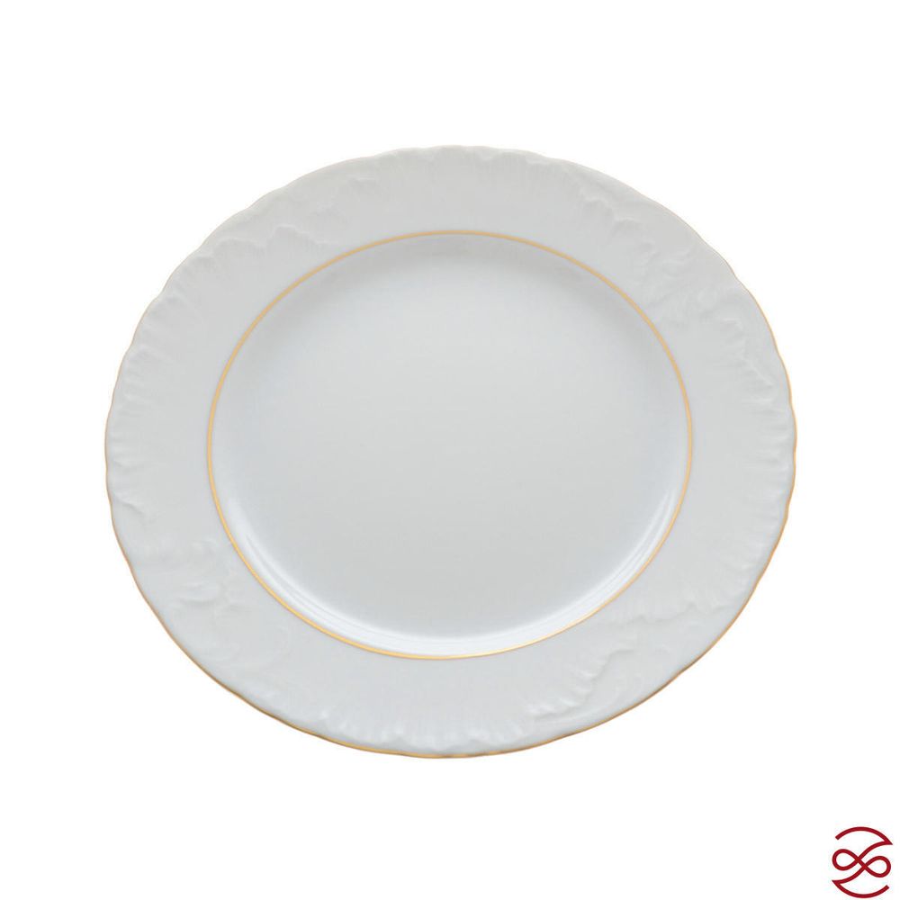 Набор плоских тарелок 25 см Repast Rococo с золот.полос.( 6 шт)