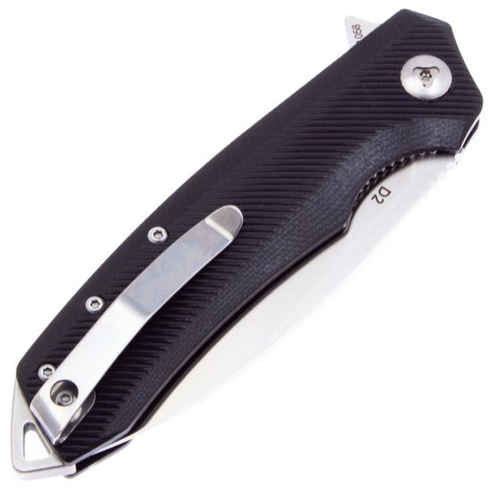 Складной нож Reptilian Шершень-03 черный c клинком из стали D2, рукоять G10