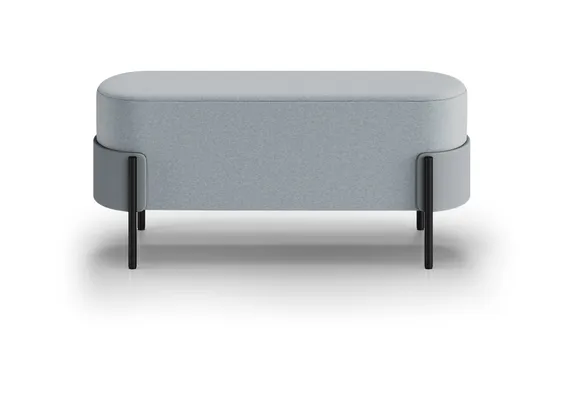 Банкетка Basic 100 см (голубой Ангора, серый Нео, черный)