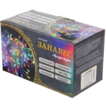 Гирлянда для дома ЗАНАВЕС «Bright light» Водопад 3м*3м 240 ламп LED, IP-20, 8 режимов, Мультицвет (возможность соединения)