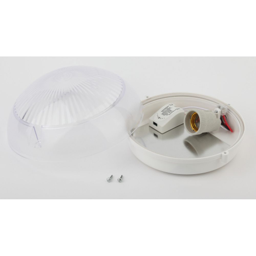 Светильник ЭРА НБП 06-60-101 с фото-шумовым датчиком Сириус IP54 E27 max 60Вт D220 круглый призма акустический | Светильники ЖКХ РБ