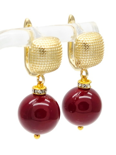 91003250 Серьги Роман с камнем