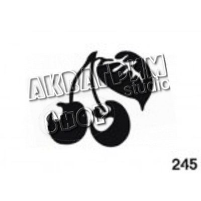 Трафарет для блеск тату "Вишни №5