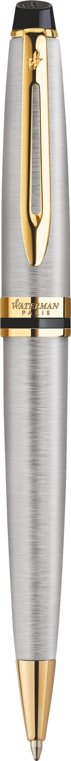 Шариковая ручка Waterman Expert 3, цвет: Stainless Steel GT, стержень: Mblue