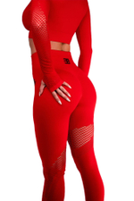 Лонгслив BODY ENGINEERS Motus 2.0 Crop Fire Red