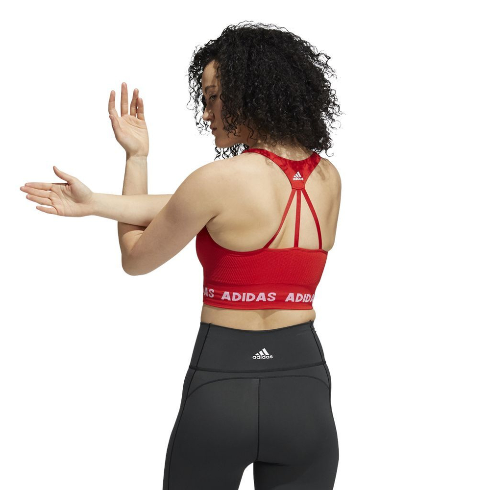 Теннисный бюстгальтер Adidas Training Aeroknit Bra - vivid red