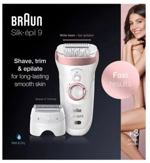 Эпилятор Braun 9725 Silk-epil 9 SensoSmart, белый