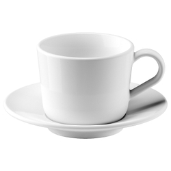 IKEA 365+ Чашка с блюдцем, белая, 13 мл