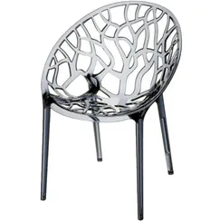 Стул Crystal прозрачный серый