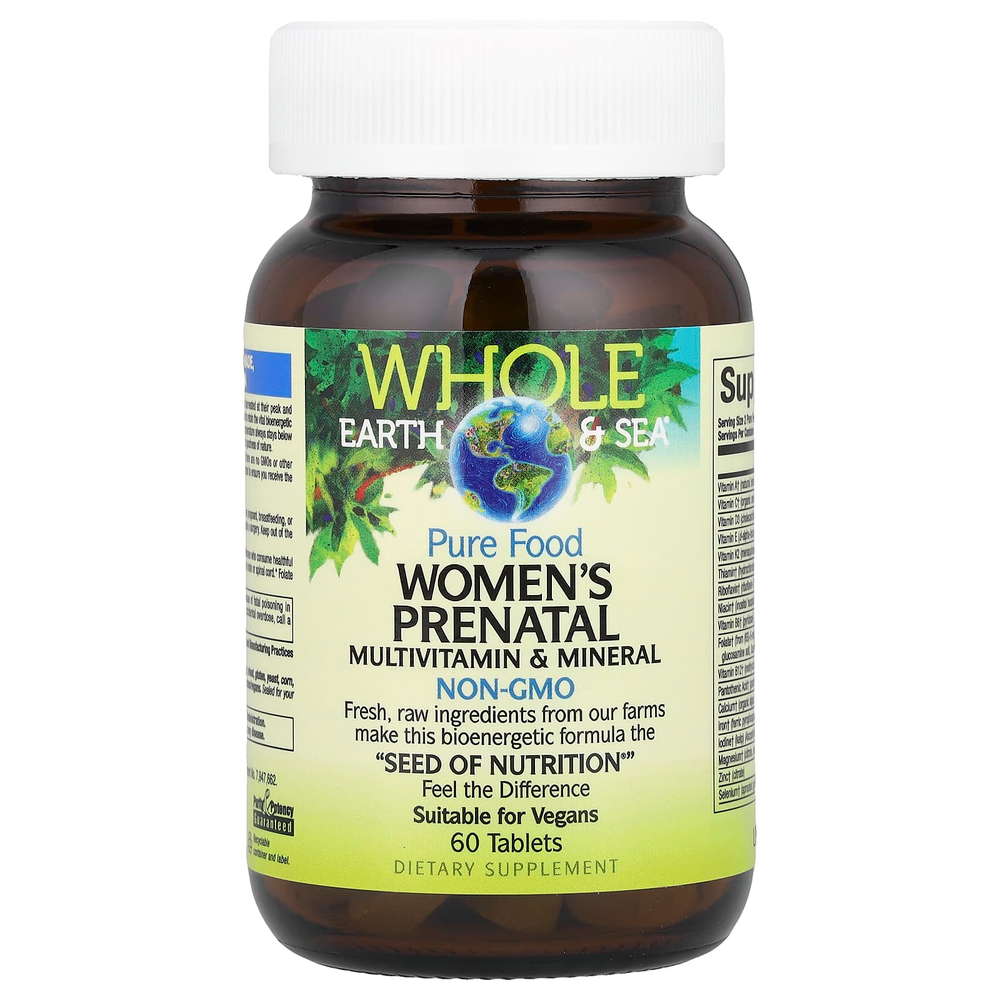 Natural Factors, Whole Earth & Sea®, мультивитамины и минералы для женщин, 60 таблеток