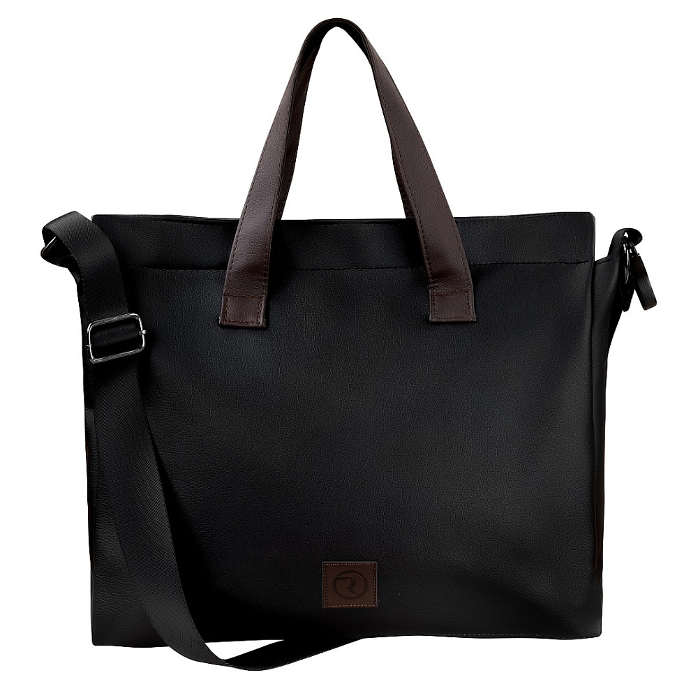 Детская коляска Roan Esso Кожа 2 в 1 ESSK/210/1 Black /Black/руч.Тем.коричневый