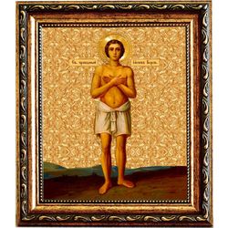 Иаков Боровичский Новгородский праведный. Икона на холсте.