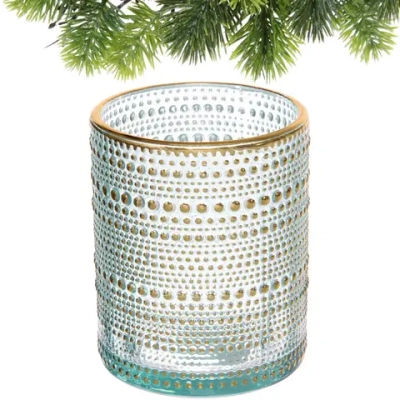 Подсвечник «Хрустальный блеск» 10*12,5 см, Голубой