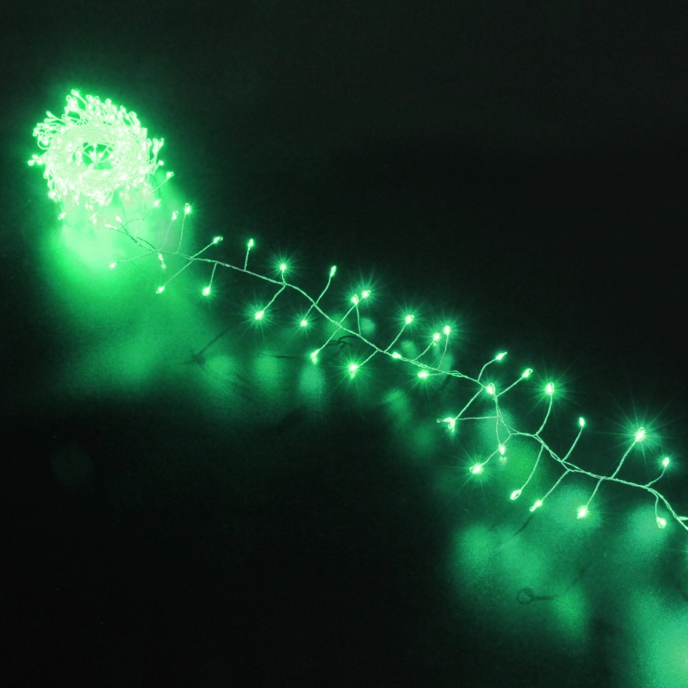 Гирлянда для дома 2,0 м 150 ламп LED «Мишура», IP-40, Зеленый