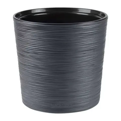Кашпо для цветов пластиковое 7,5л d-26,5см «La Decoro» Антрацит