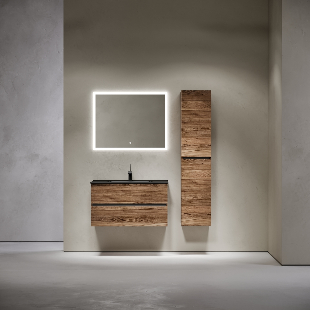 Тумба подвесная под раковину Sancos Urban, дуб чарльстон 890х450х550