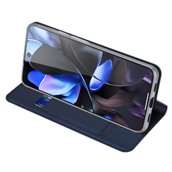 Чехол книжка из PU кожи синего цвета от Dux Ducis для Google Pixel 10 Pro XL, серия Skin Pro Series Case