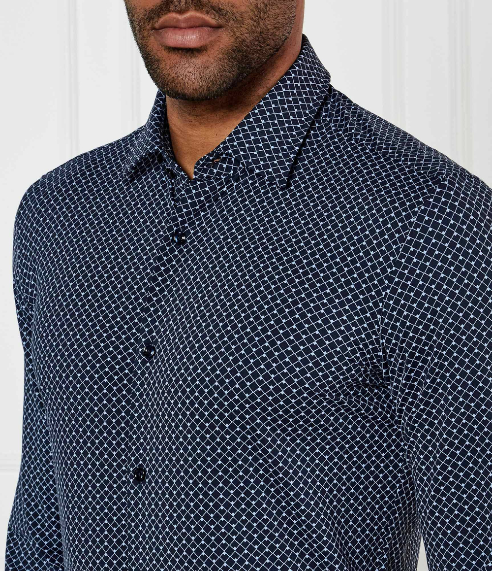 Рубашка P-HANK-kent-C1-222 BOSS BLACK - темно-синий(50533405)