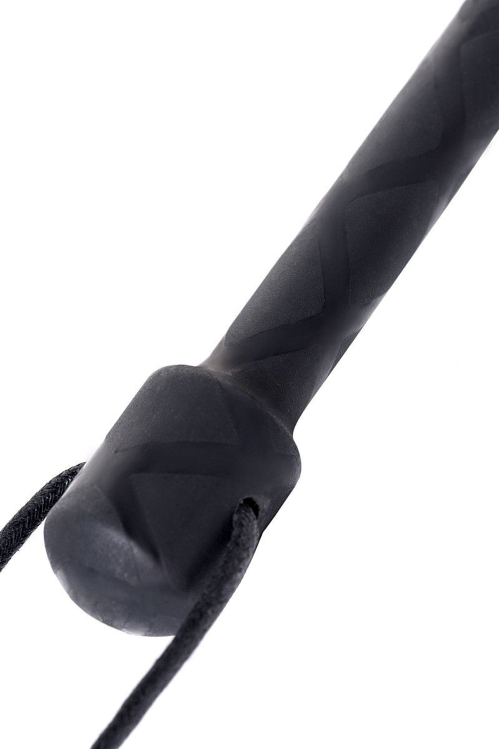 Чёрный стек с фигуркой леопарда на наконечнике - 50 см. (Цвет: черный)