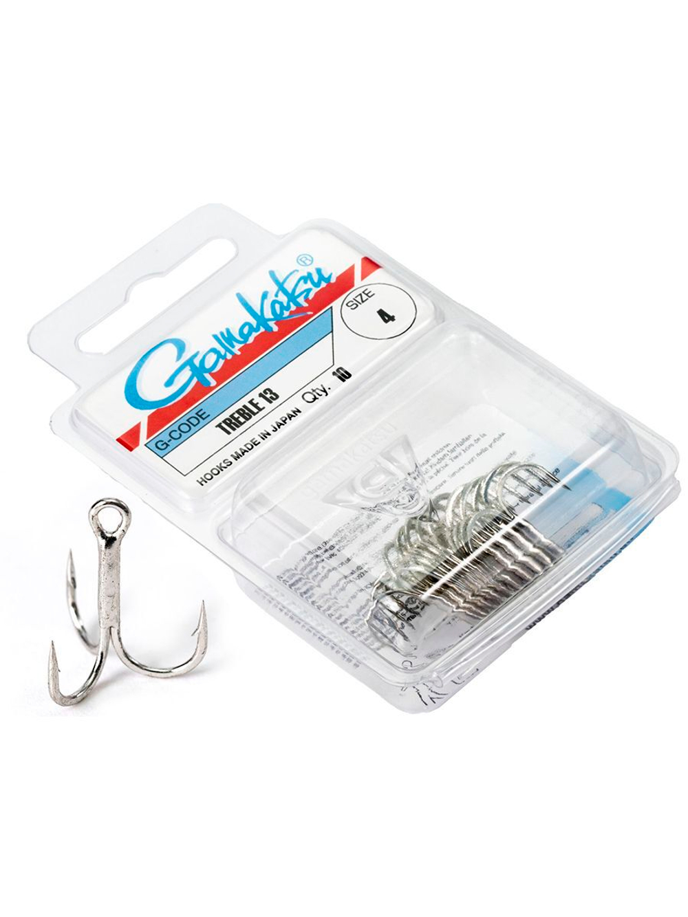 Крючки-тройники Gamakatsu 13R TREBLE HOOKS RED размер 06 (упк.10шт.)